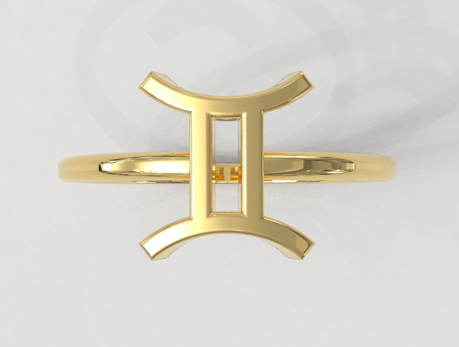 Zodiac Ring - Gemini 3D print model_2