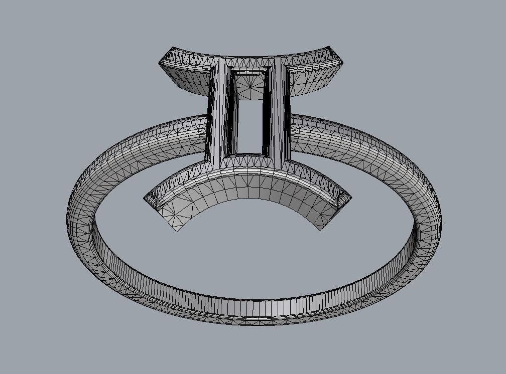 Zodiac Ring - Gemini 3D print model_10