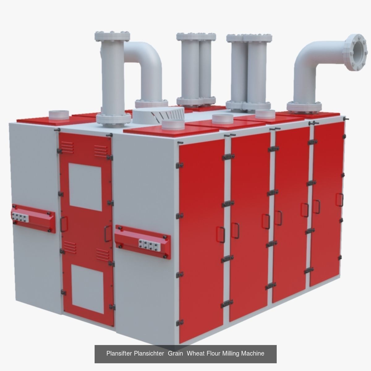 Wheat Grain Flour Milling Machine PACK 1 3D Model Collection_1