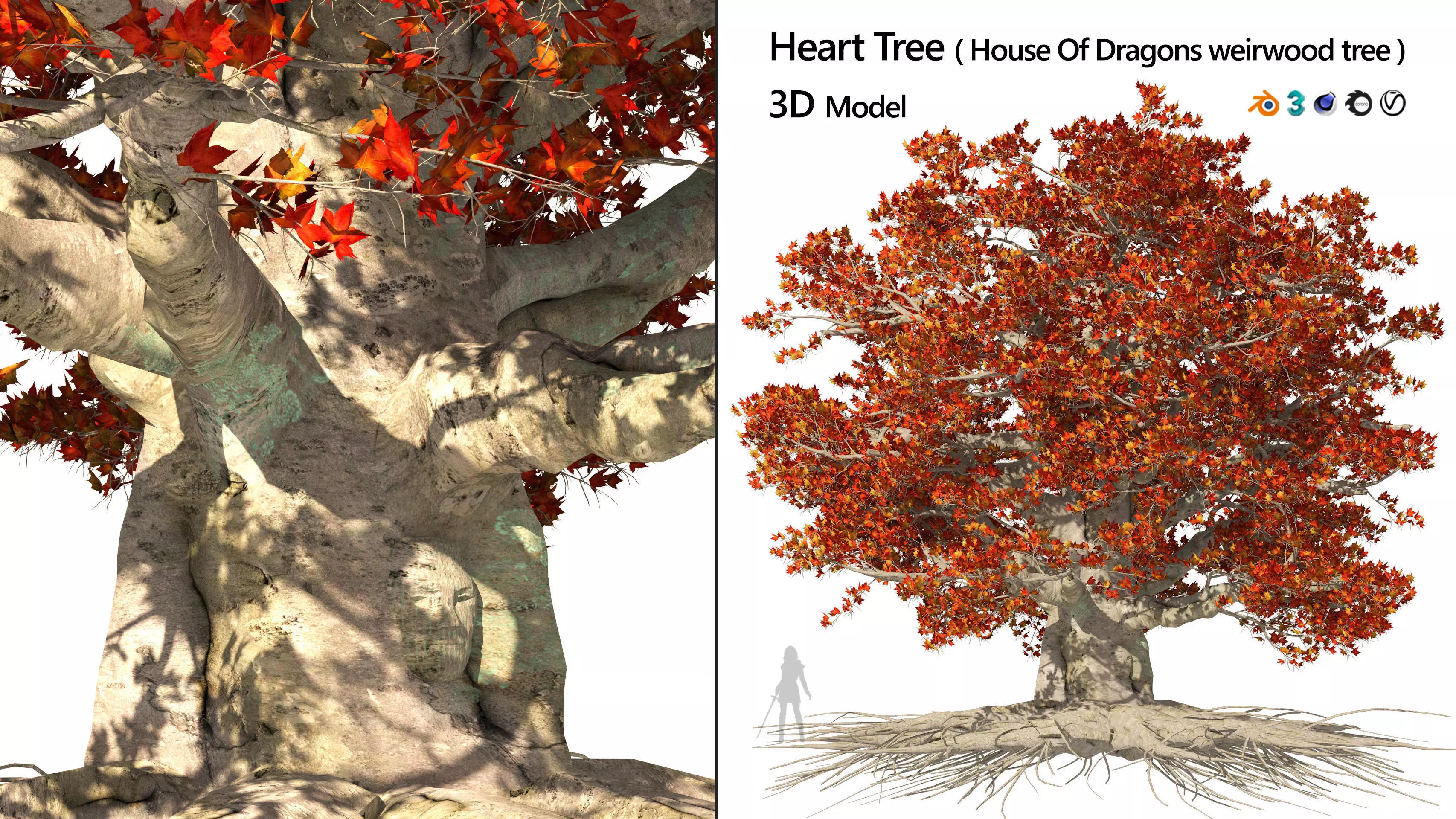 House of Dragons Winterfell Tree 3D model_0