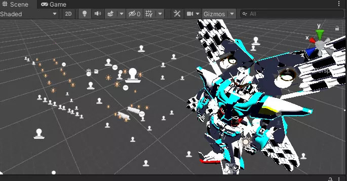 GAZ Model 001 with Hands Quad Back Boosters Mecha Suit 3D model
