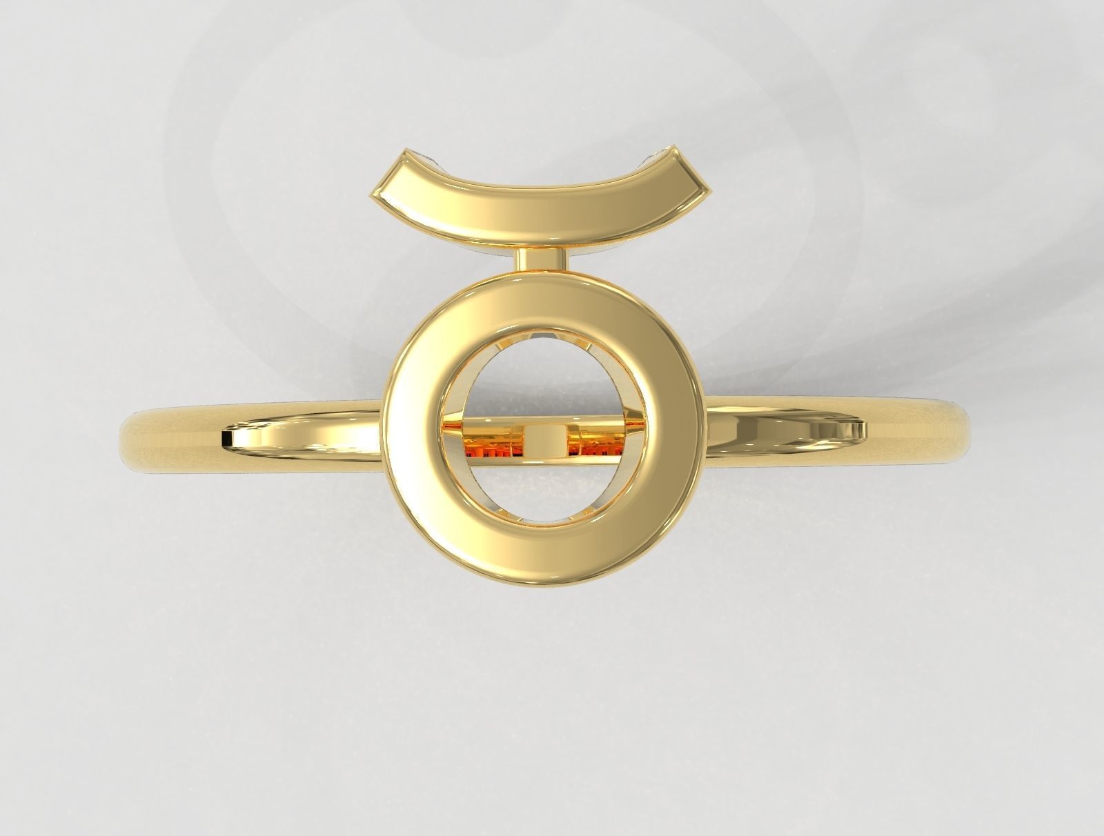 Zodiac Ring - Taurus 3D print model_2