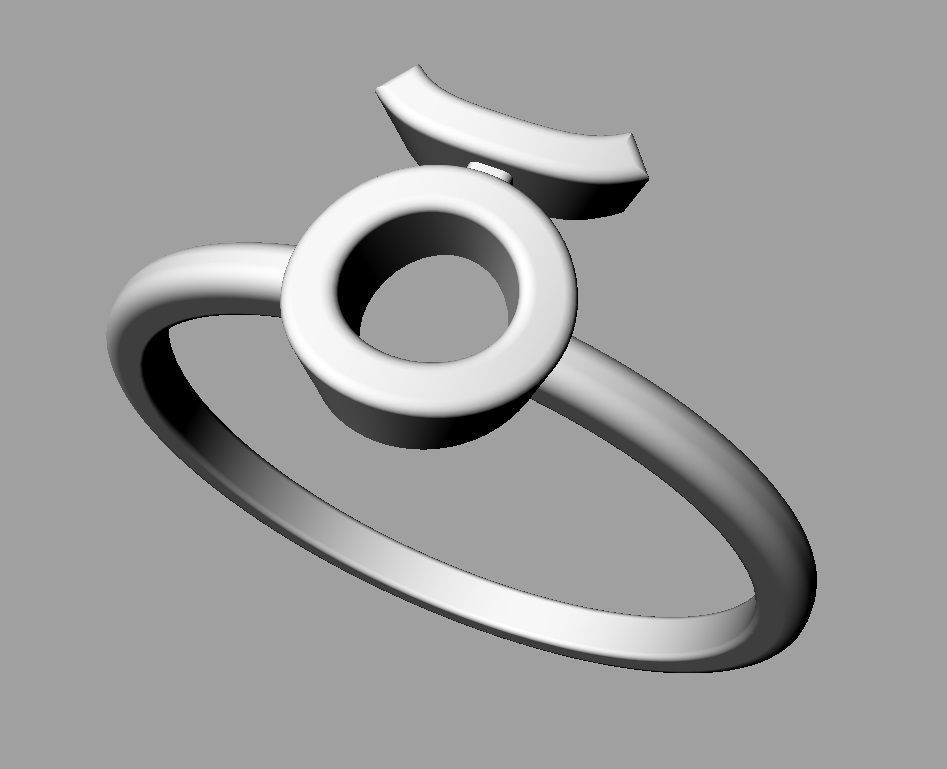 Zodiac Ring - Taurus 3D print model_12