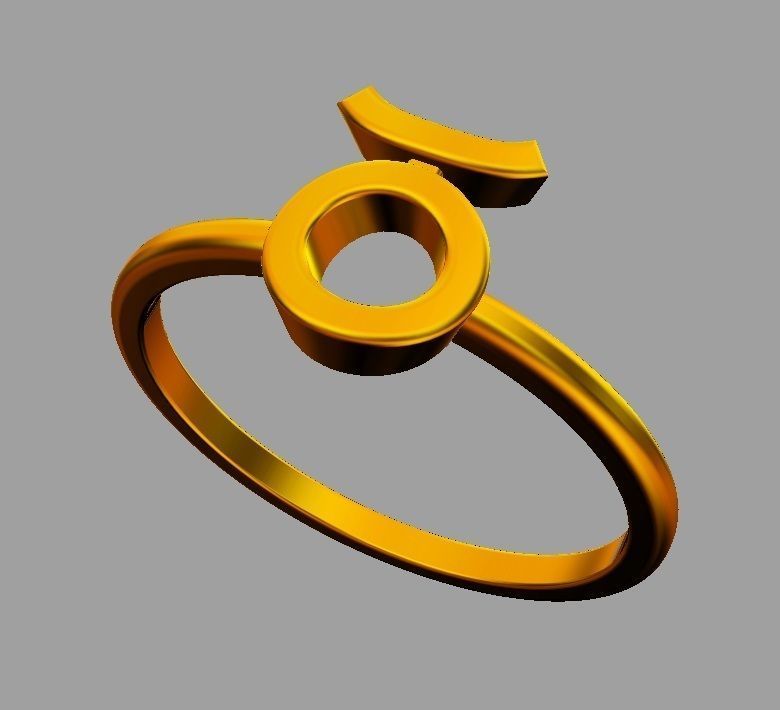 Zodiac Ring - Taurus 3D print model_6