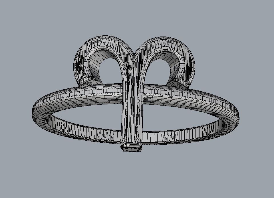 Zodiac Ring - Aries 3D print model_10