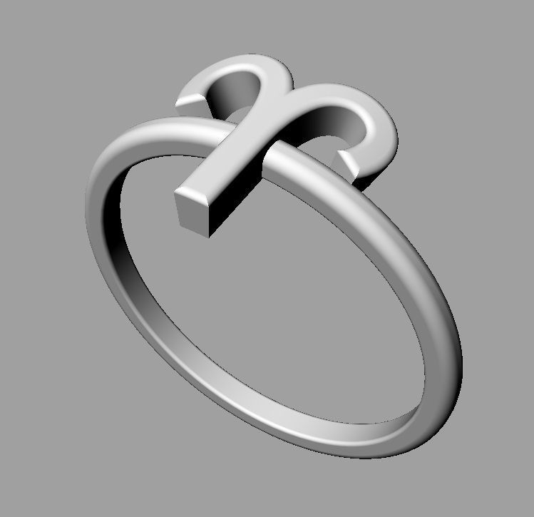 Zodiac Ring - Aries 3D print model_11