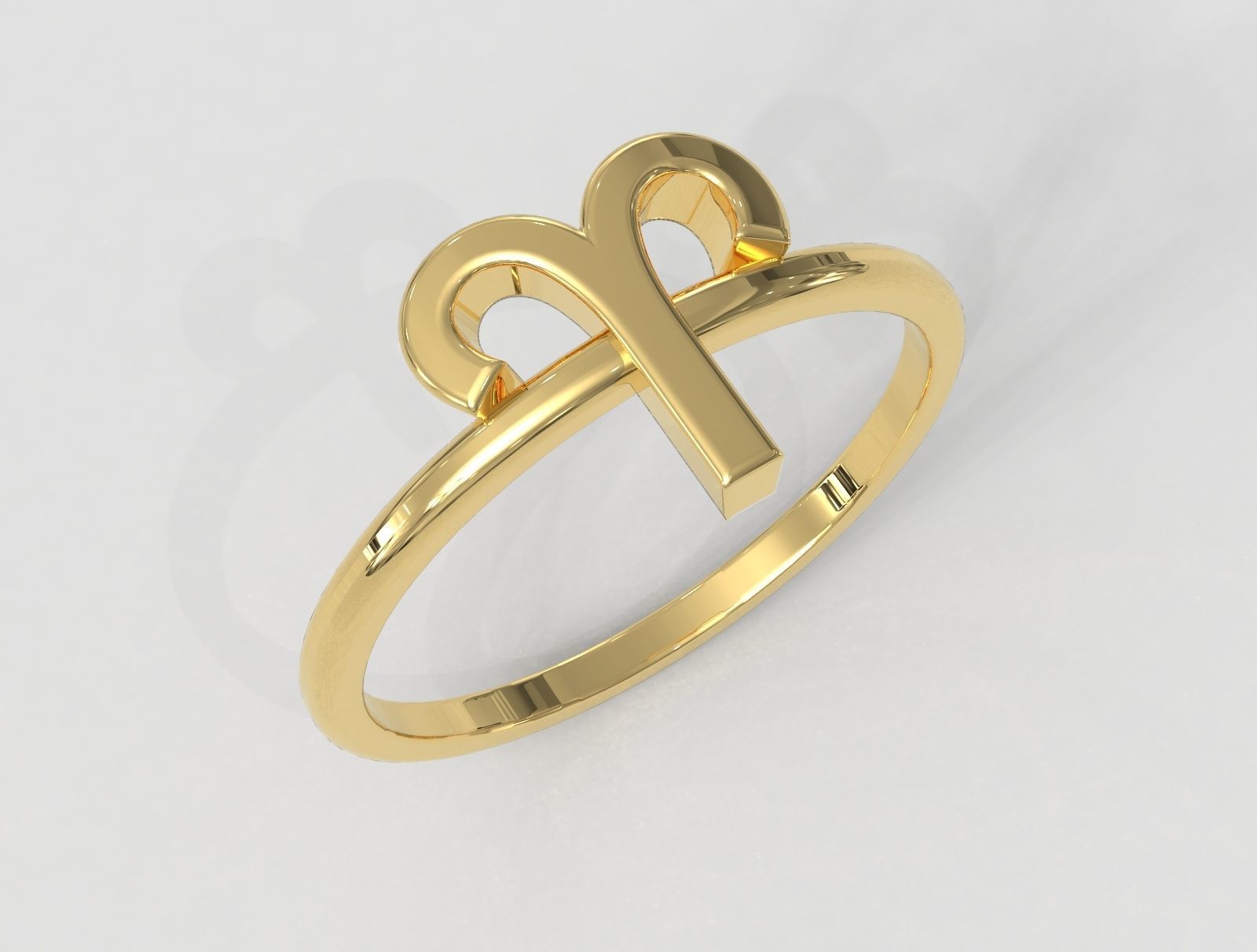 Zodiac Ring - Aries 3D print model_1