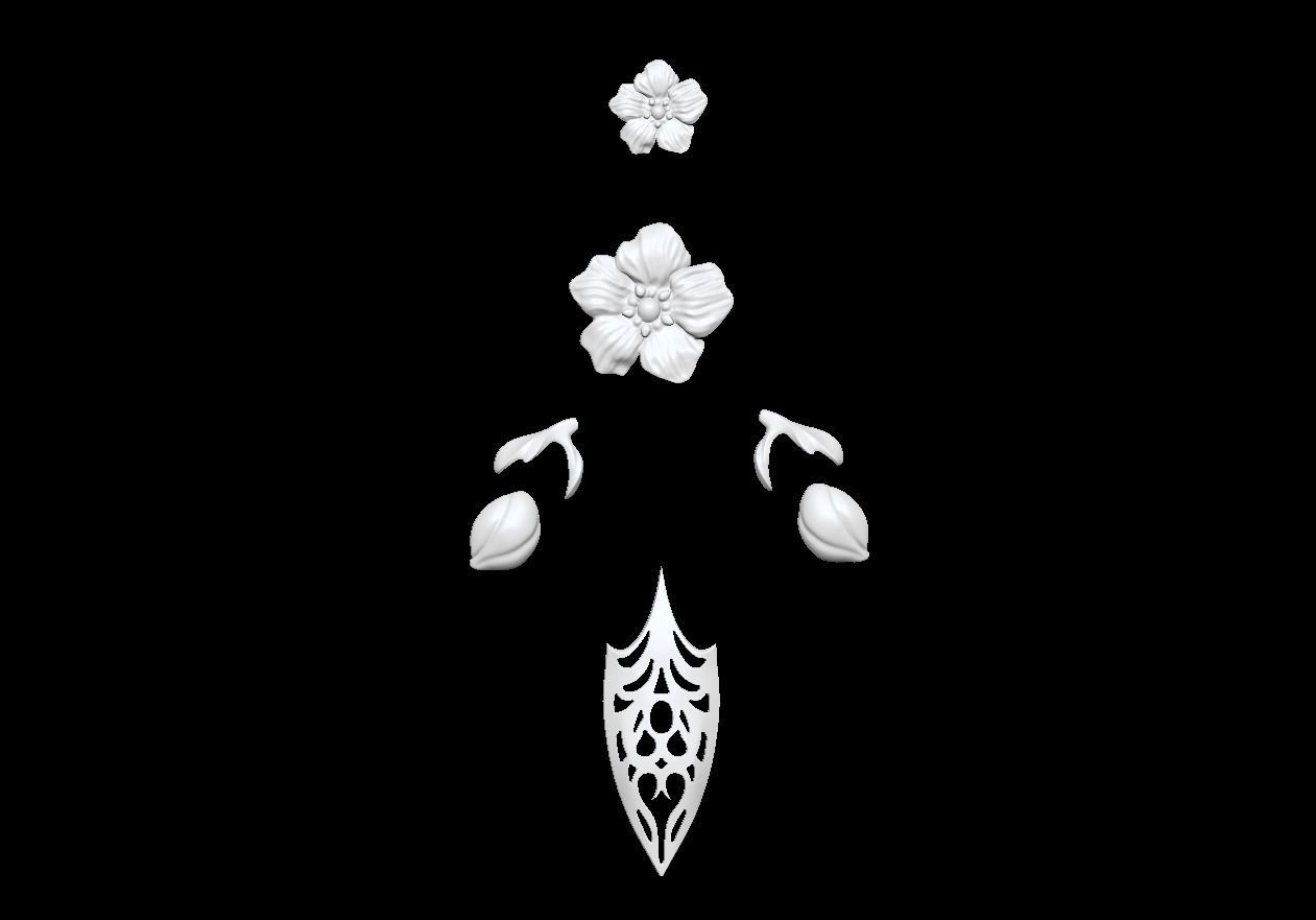 Bayonetta 3 Default Earrings - Cosplay Digital 3DModel 3D print model_1