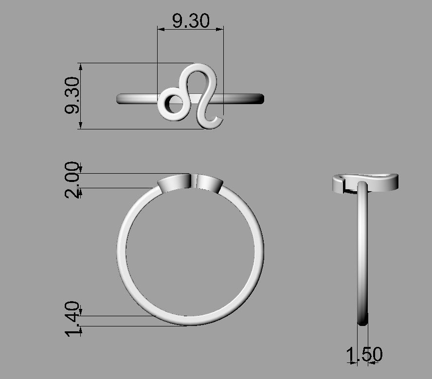 Zodiac Rings 3D Model Collection_22