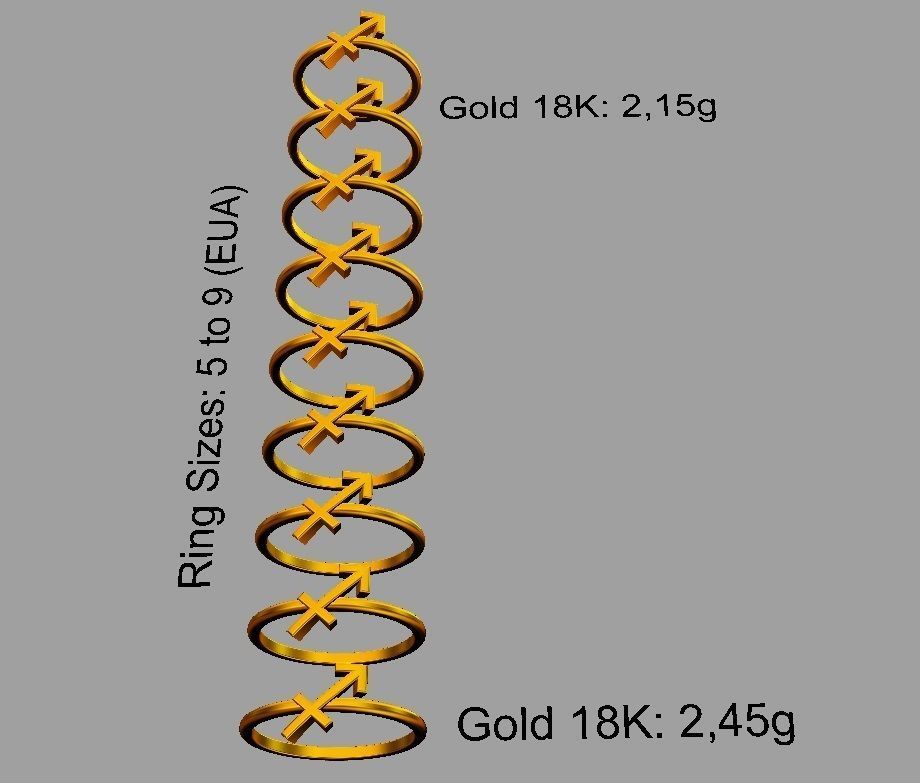 Zodiac Rings 3D Model Collection_15