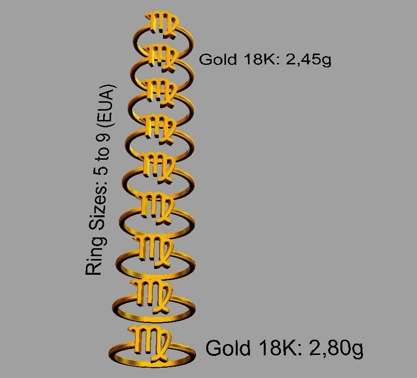 Zodiac Rings 3D Model Collection_8