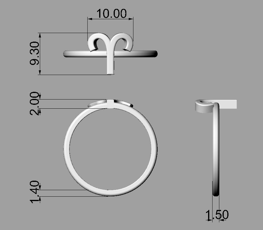 Zodiac Rings 3D Model Collection_20