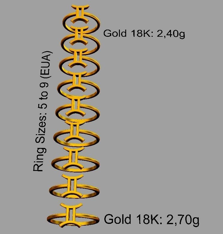 Zodiac Rings 3D Model Collection_6