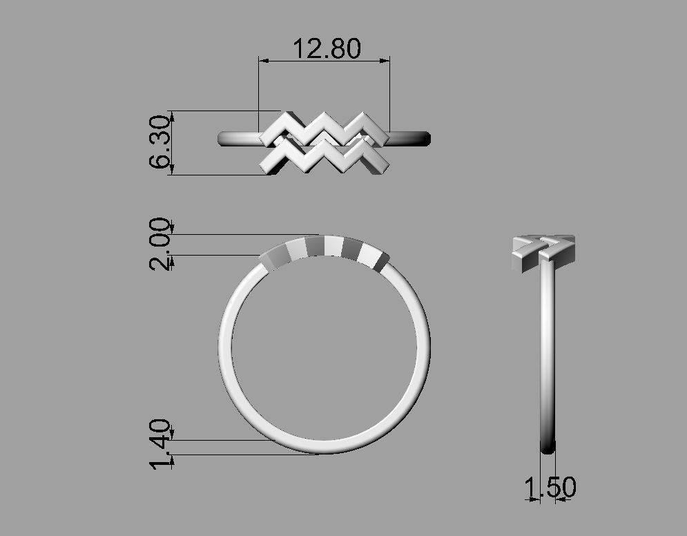 Zodiac Rings 3D Model Collection_28