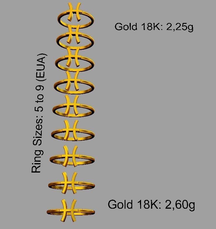 Zodiac Rings 3D Model Collection_11