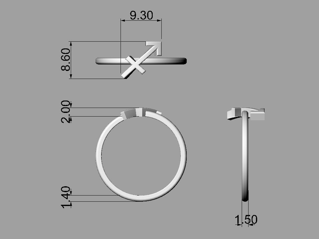 Zodiac Rings 3D Model Collection_19