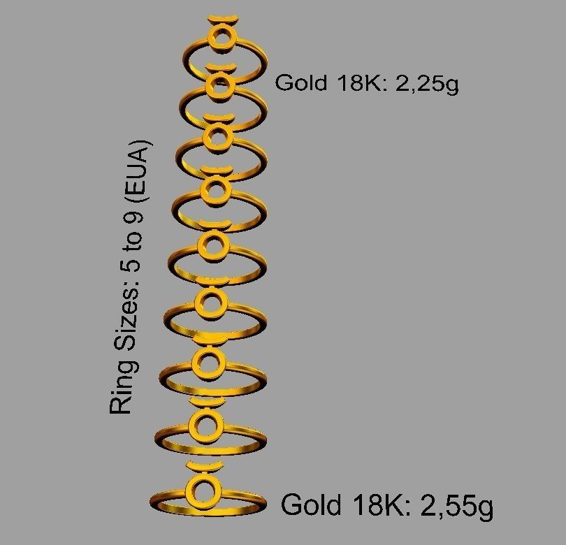 Zodiac Rings 3D Model Collection_7