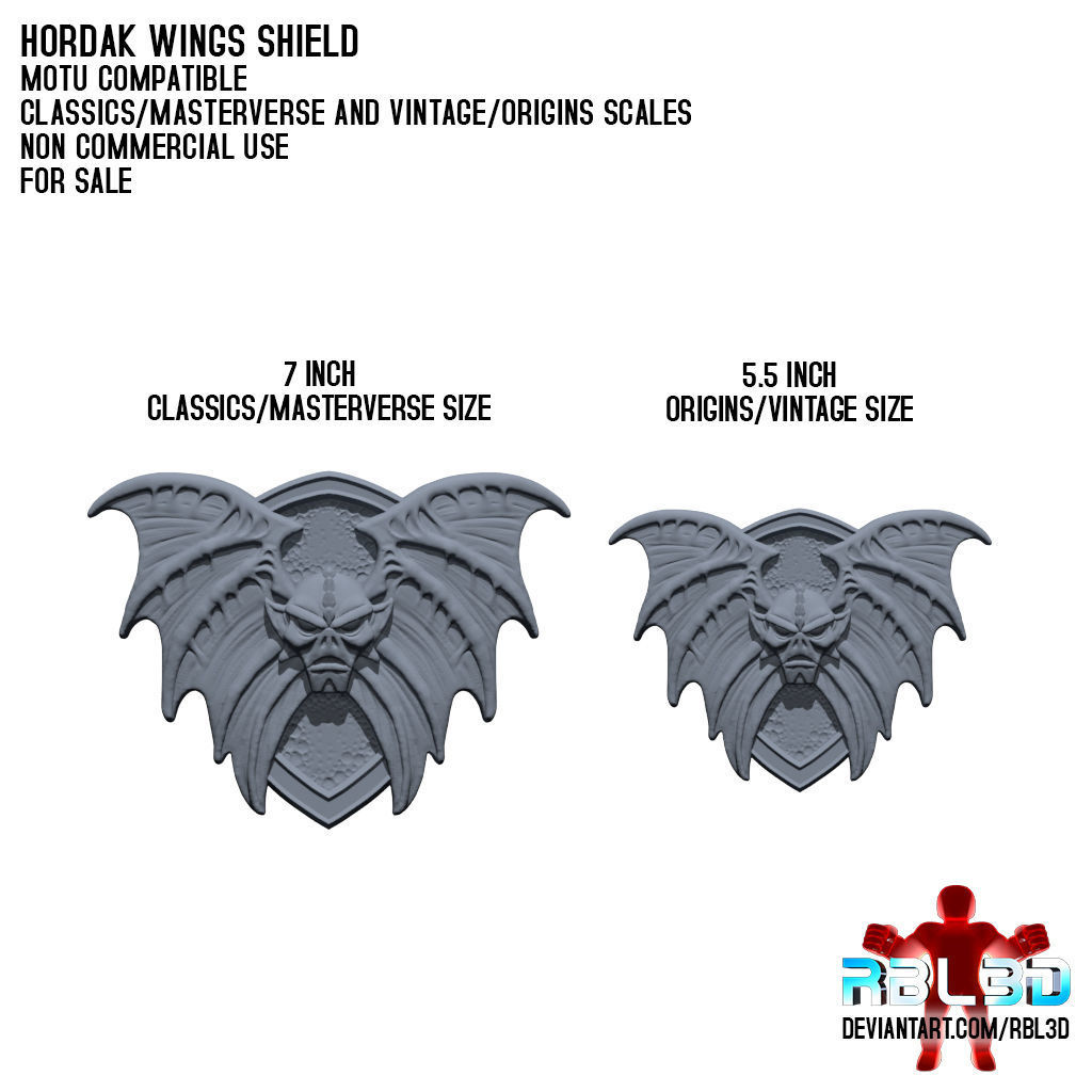Hordak Weapons 4-pack -Arm Cannon Sabre Broadwsord and Shield- 3D print model_9