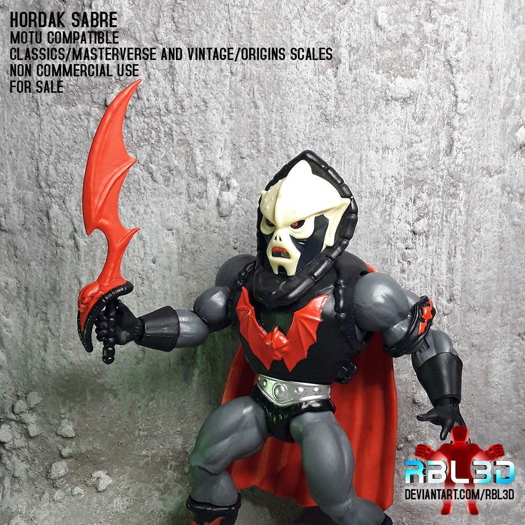 Hordak Weapons 4-pack -Arm Cannon Sabre Broadwsord and Shield- 3D print model_8