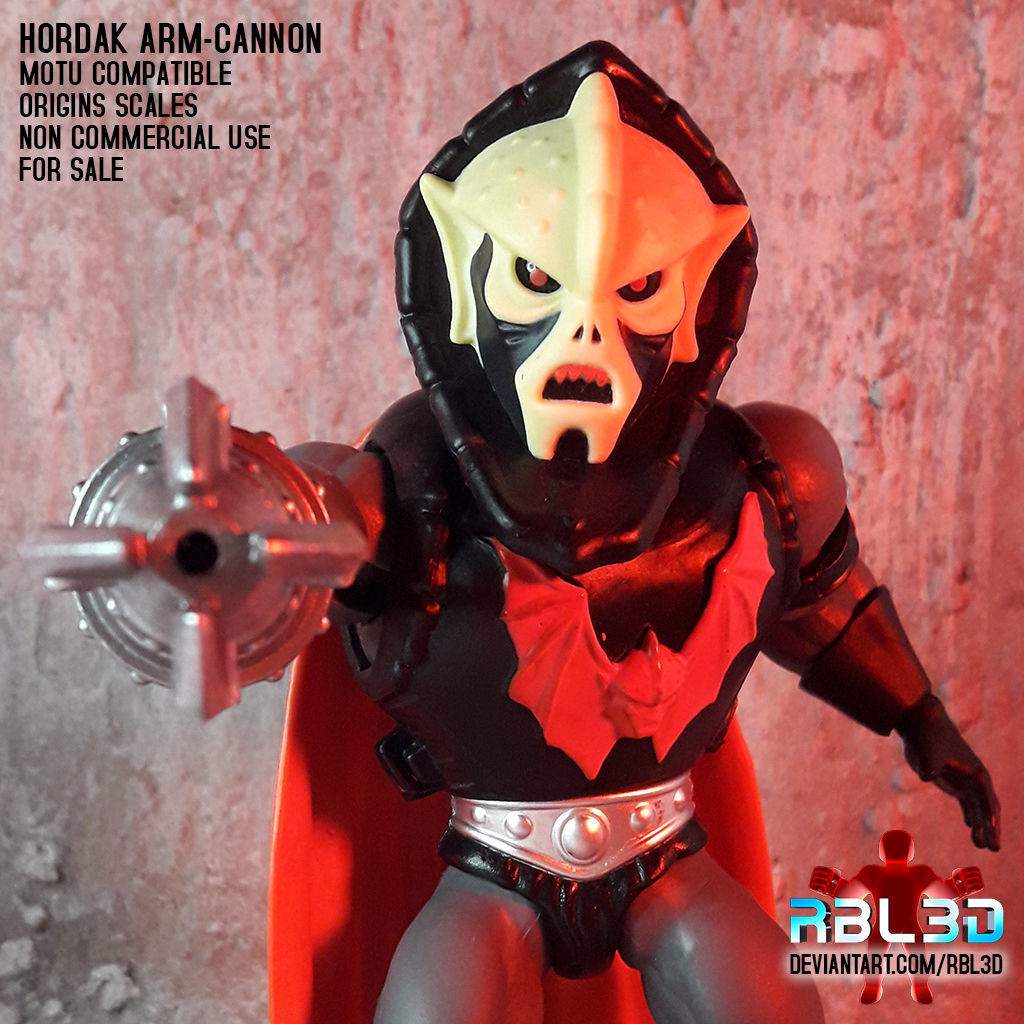 Hordak Weapons 4-pack -Arm Cannon Sabre Broadwsord and Shield- 3D print model_2