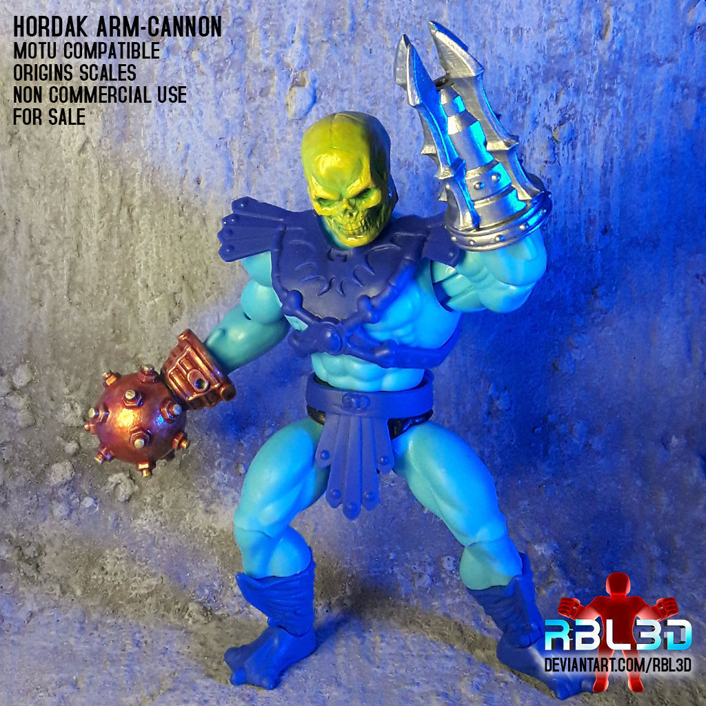 Hordak Weapons 4-pack -Arm Cannon Sabre Broadwsord and Shield- 3D print model_3