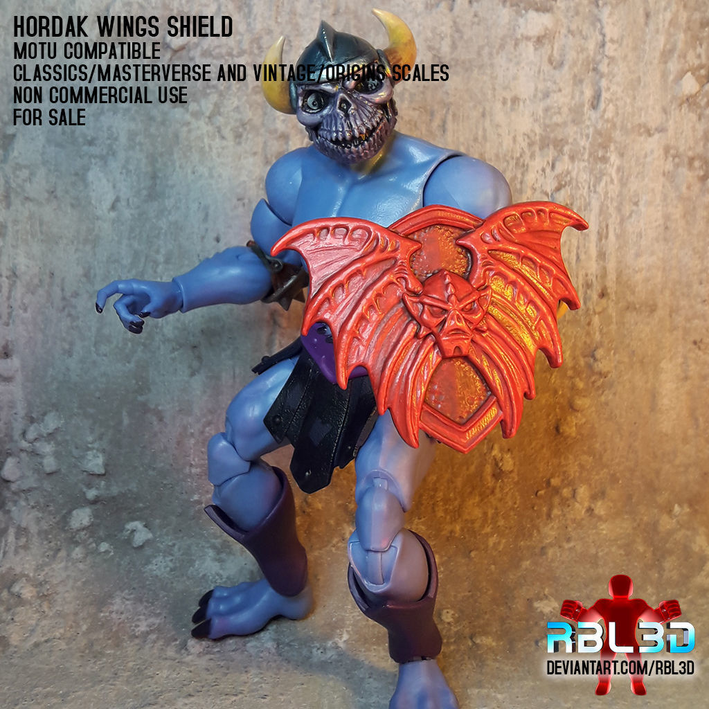 Hordak Weapons 4-pack -Arm Cannon Sabre Broadwsord and Shield- 3D print model_13