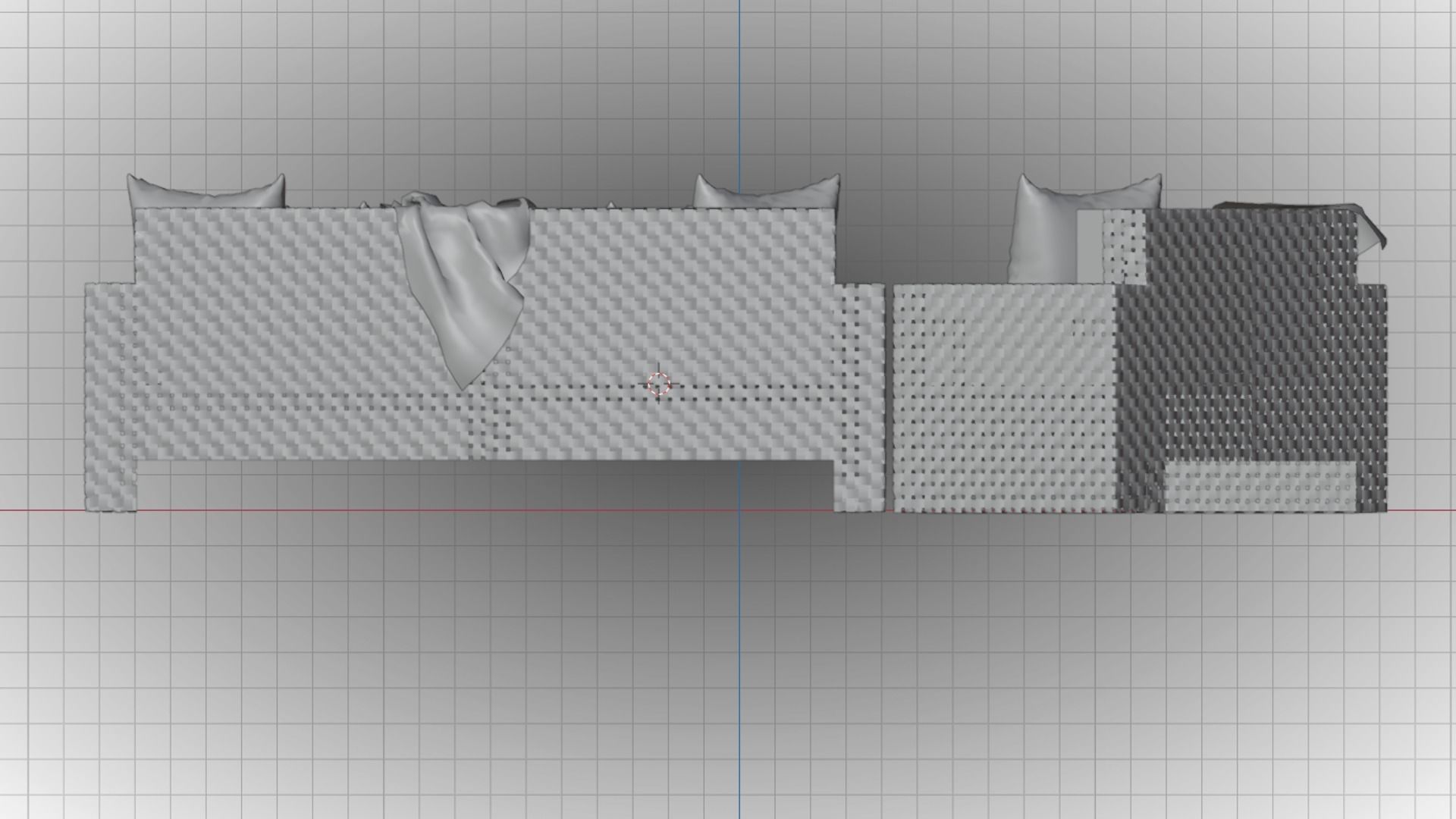 Wicker Sofa Set 3D model_12