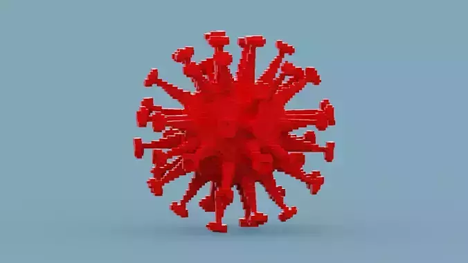 Voxel Red Virus