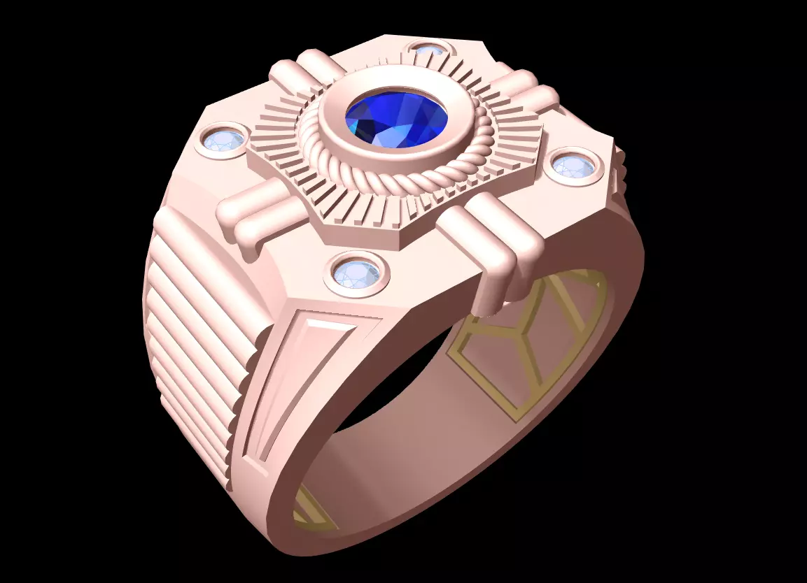 Pattern Ring - Mens Rings - N6489 3D print model