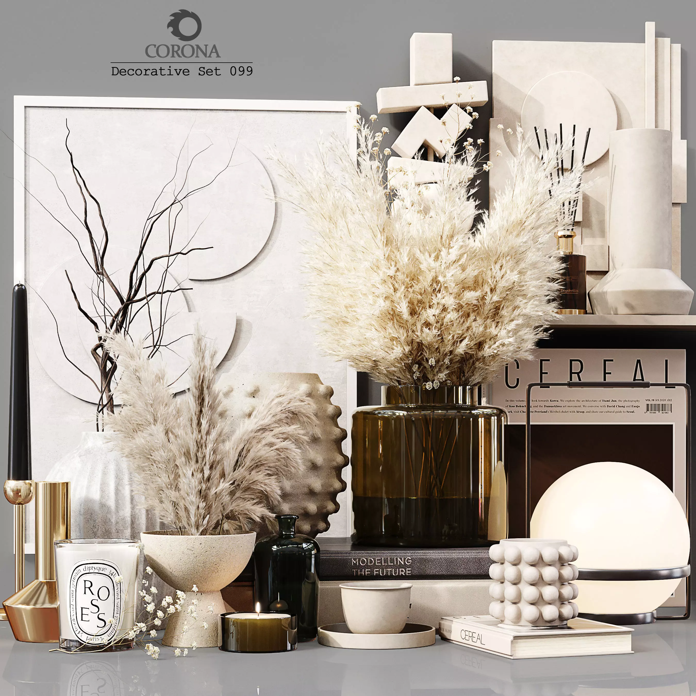 Decorative Set 099 3D model_0