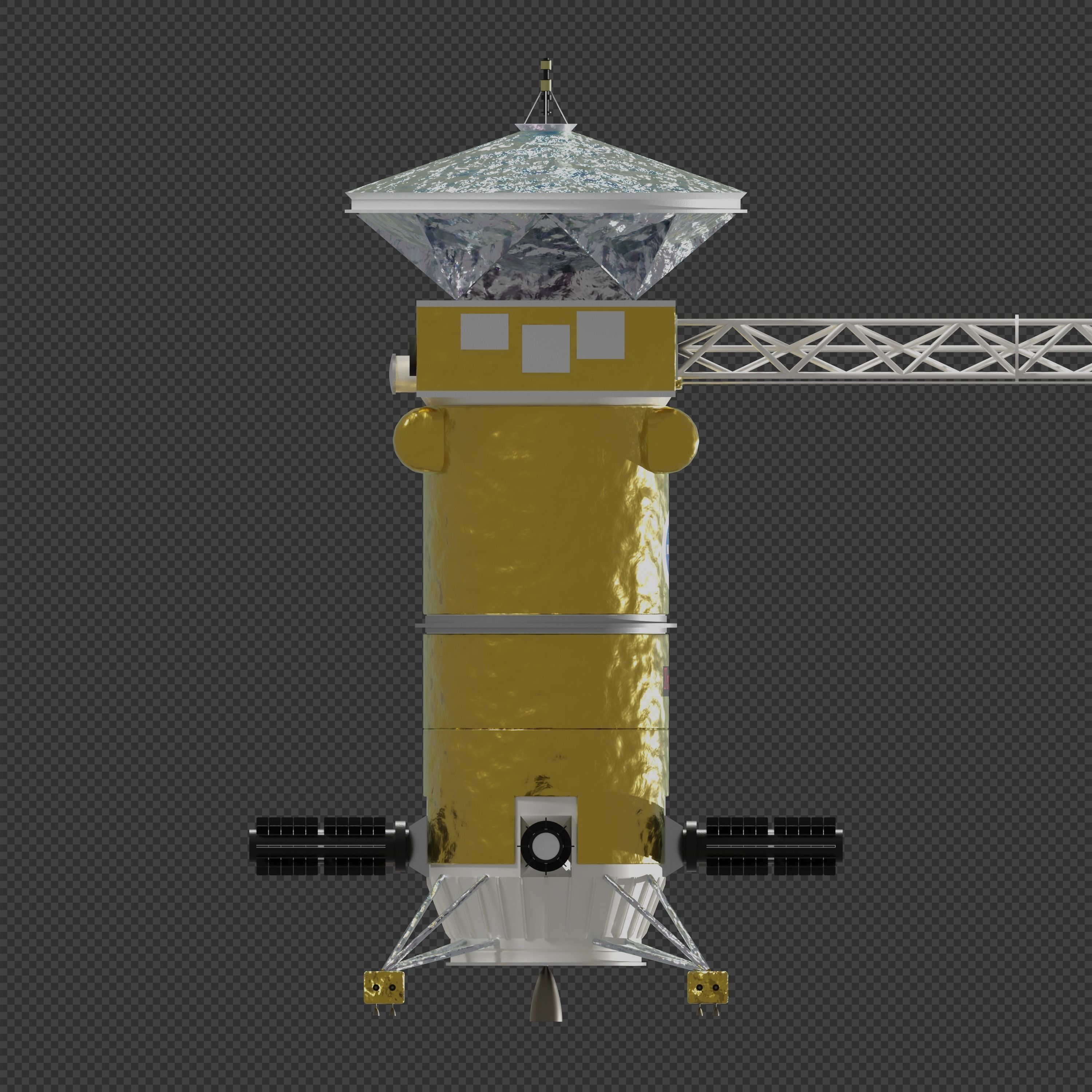 Uranus Orbiter and Probe 3D model CGTrader