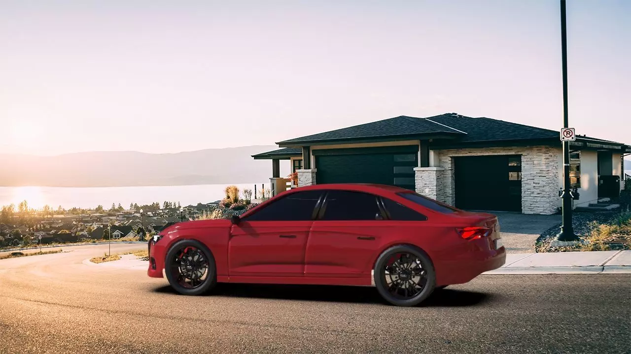 Audi A8 2018 car model Low-poly 3D model