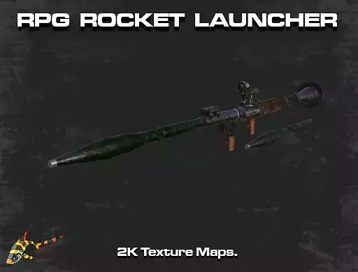 RPG ROCKET LAUNCHER Low-poly 3D model