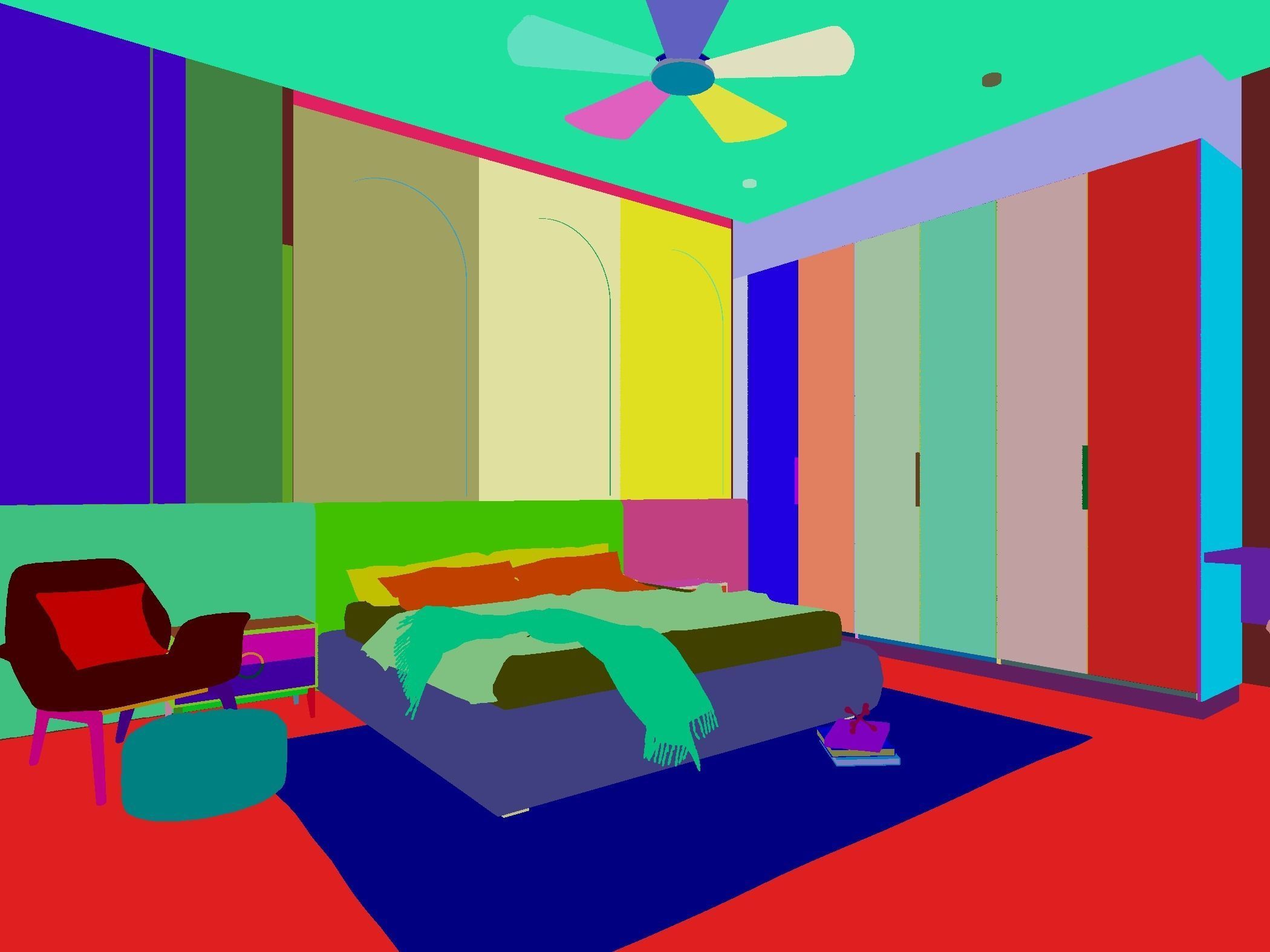 Grand Bedroom Design Ready to Render Setting  Free 3D model_3