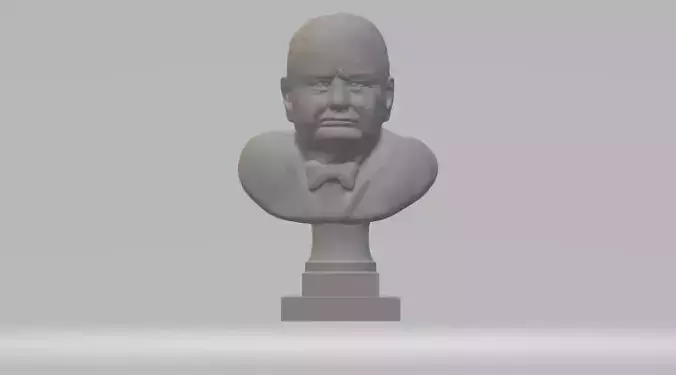 Winston Churchill Bust 3D Model