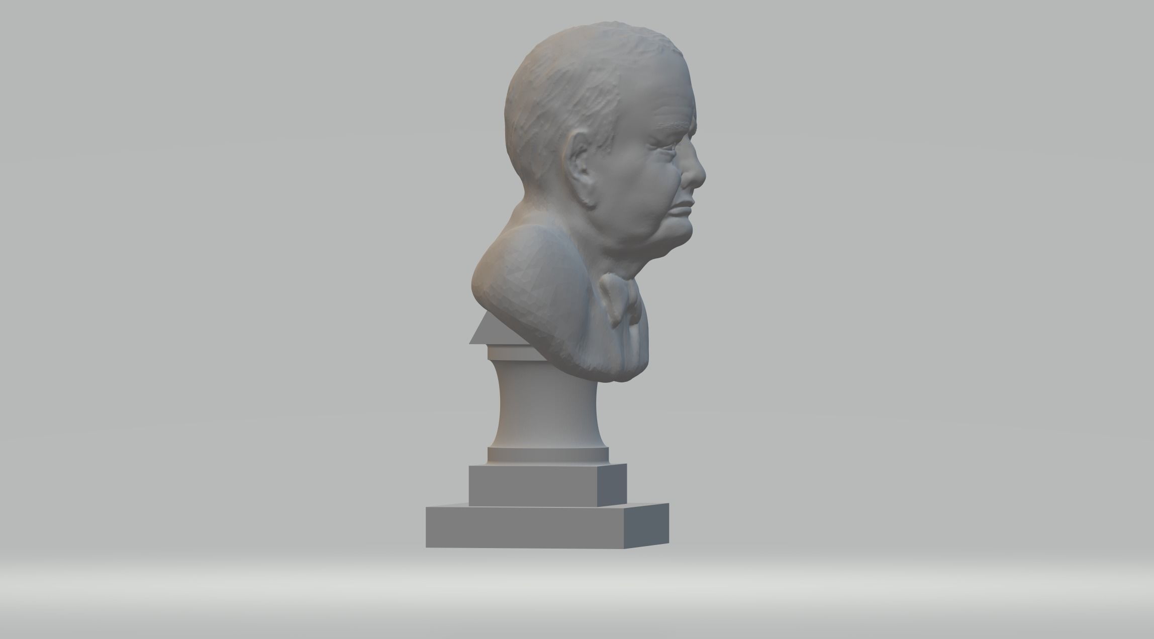 Winston Churchill Bust 3D Model 3D print model_1