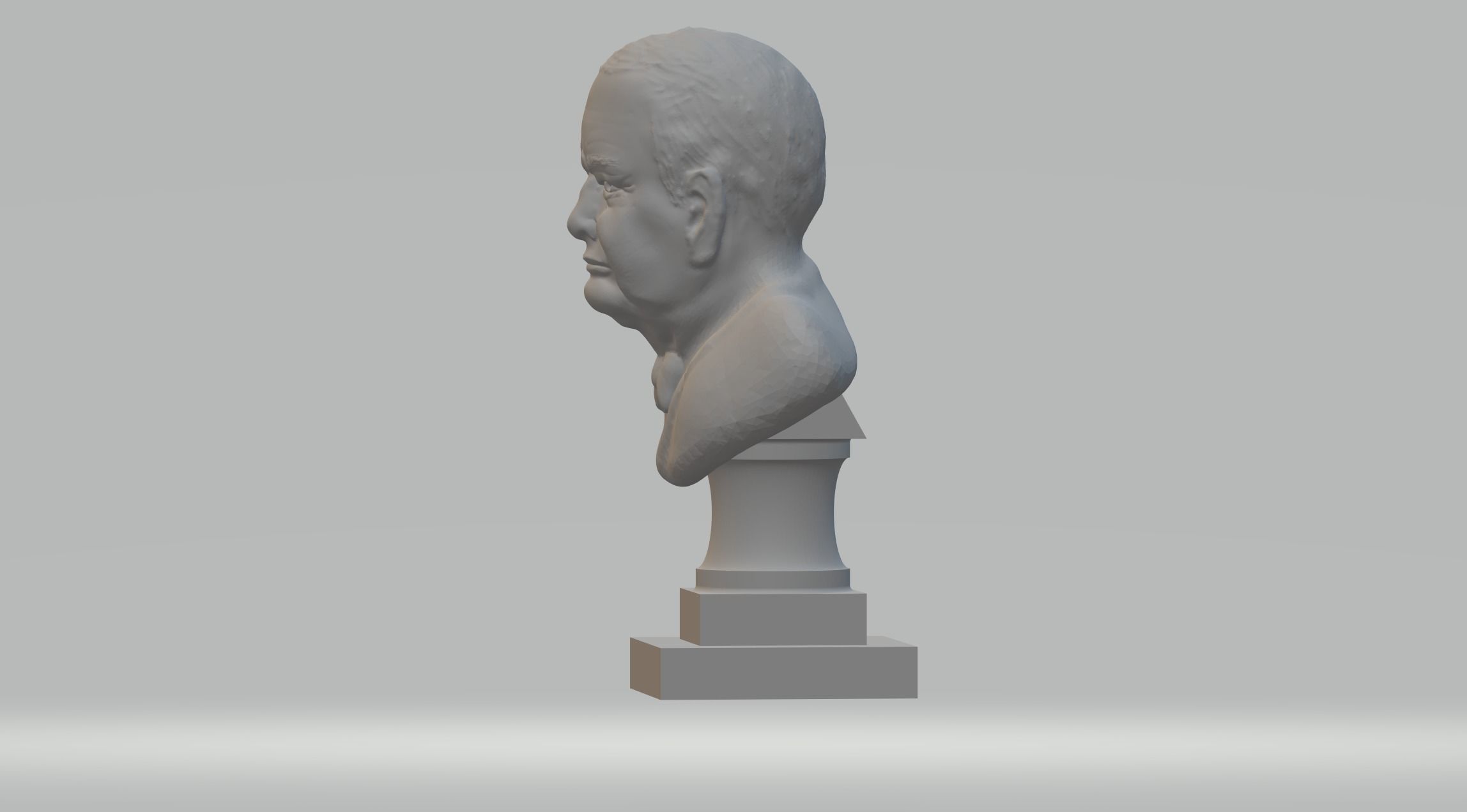 Winston Churchill Bust 3D Model 3D print model_4