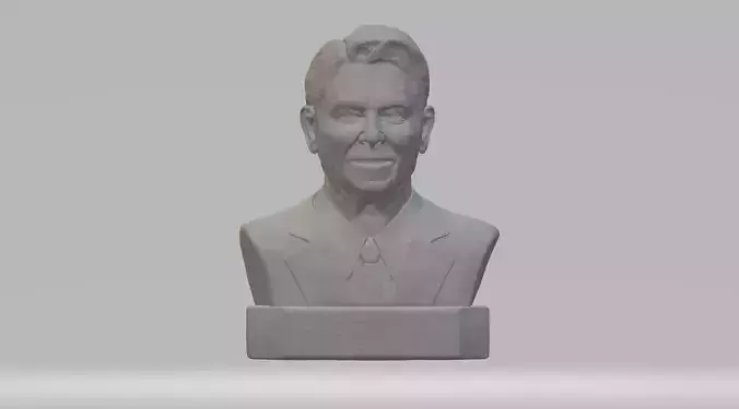 Ronald Reagan Bust 3D Model 3D print model