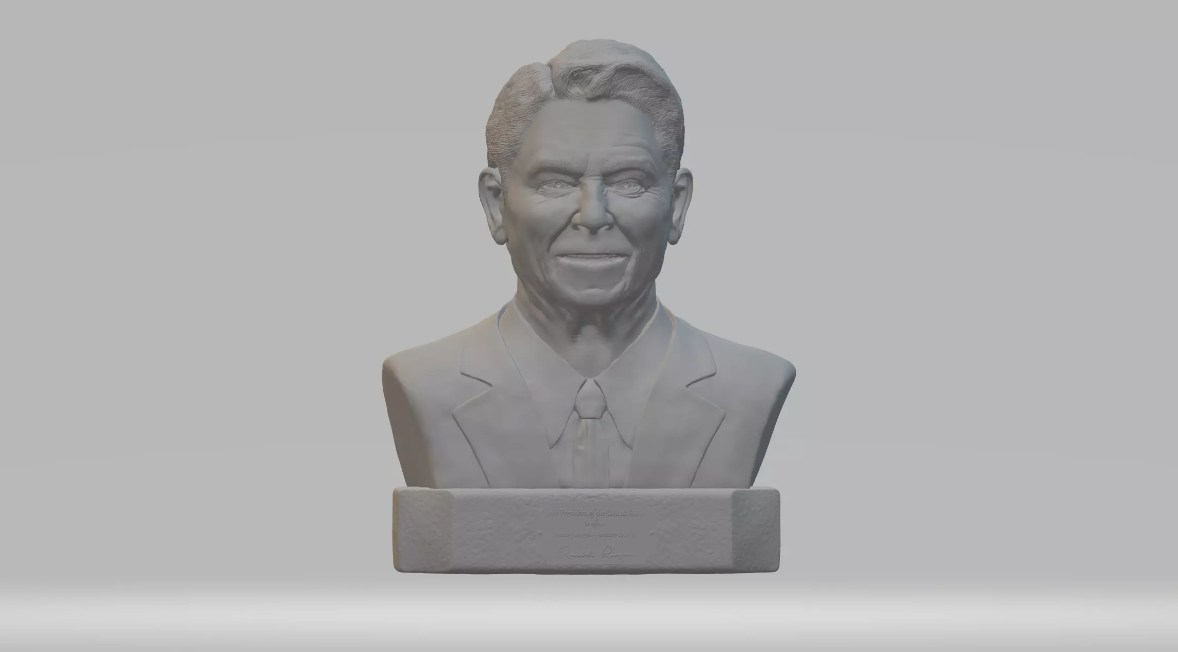 Ronald Reagan Bust 3D Model 3D print model_0