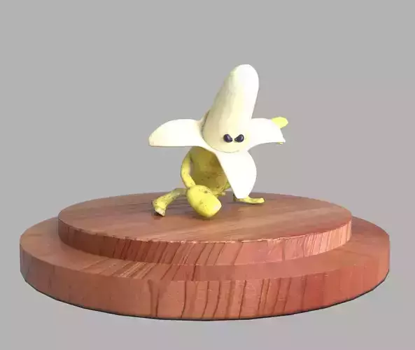  Mighty banana Low-poly 3D model