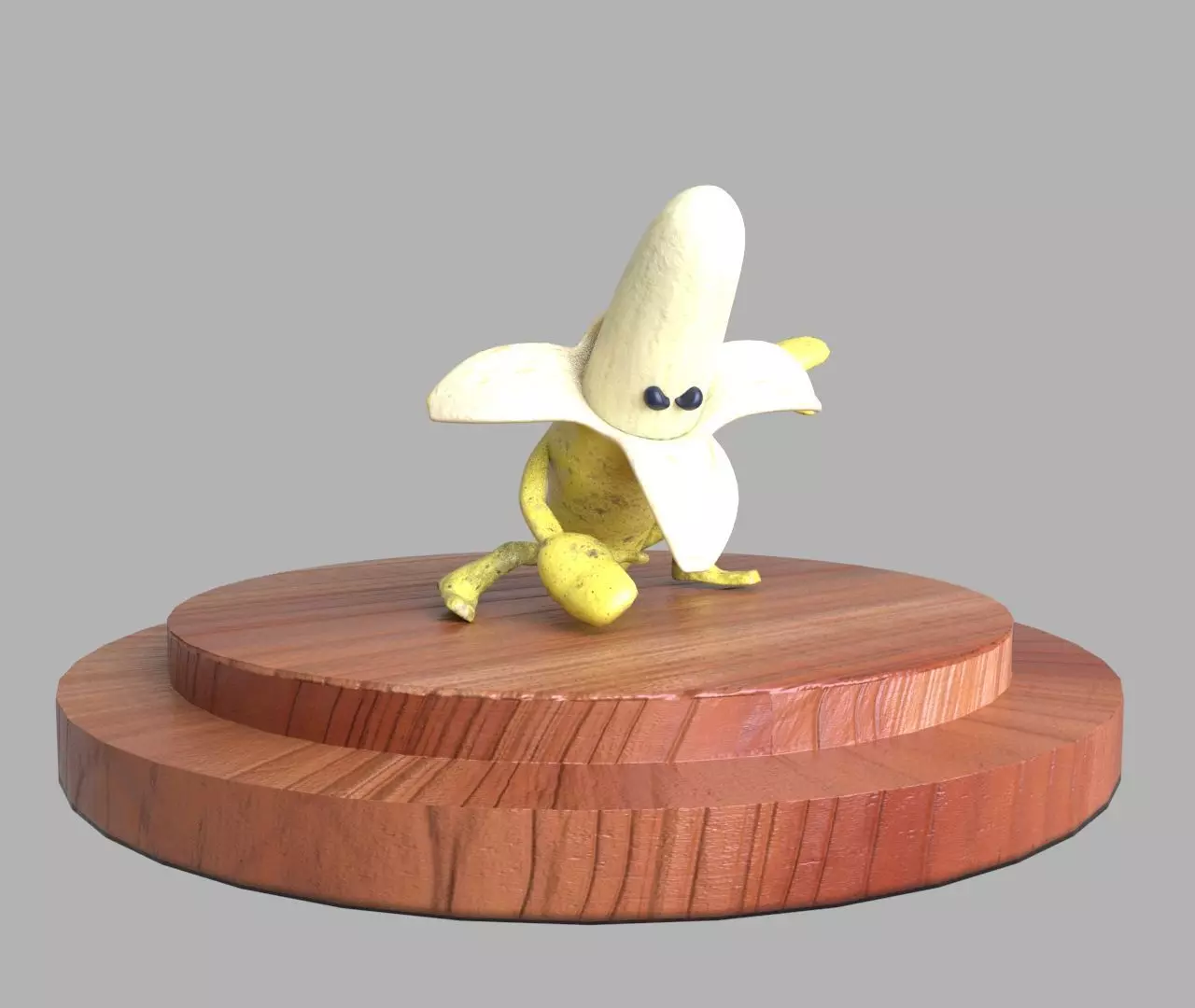 Mighty banana Low-poly 3D model