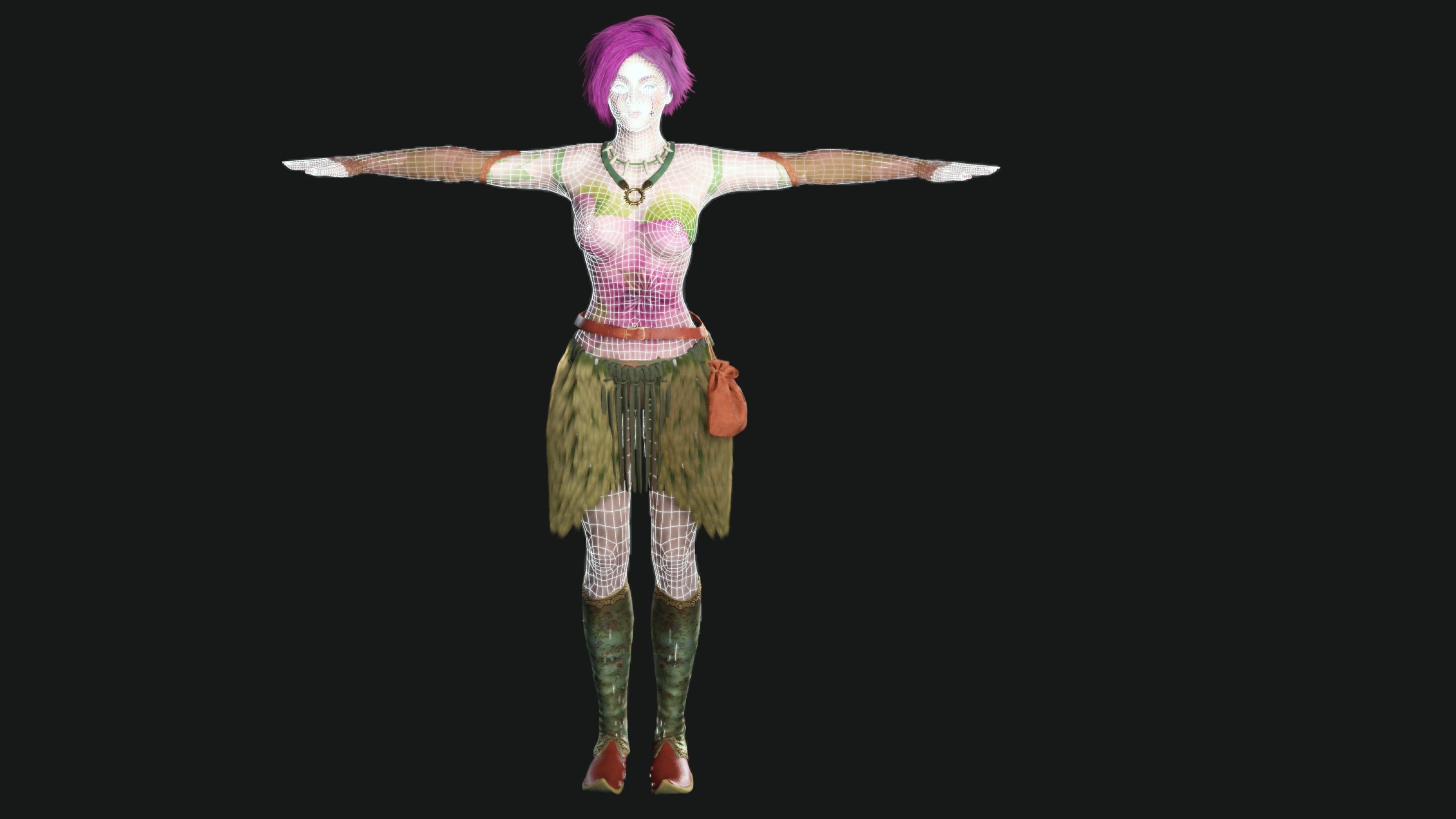 AAA 3D TINKER BELL CHARACTER - REALISTIC STYLE  Low-poly 3D model_11