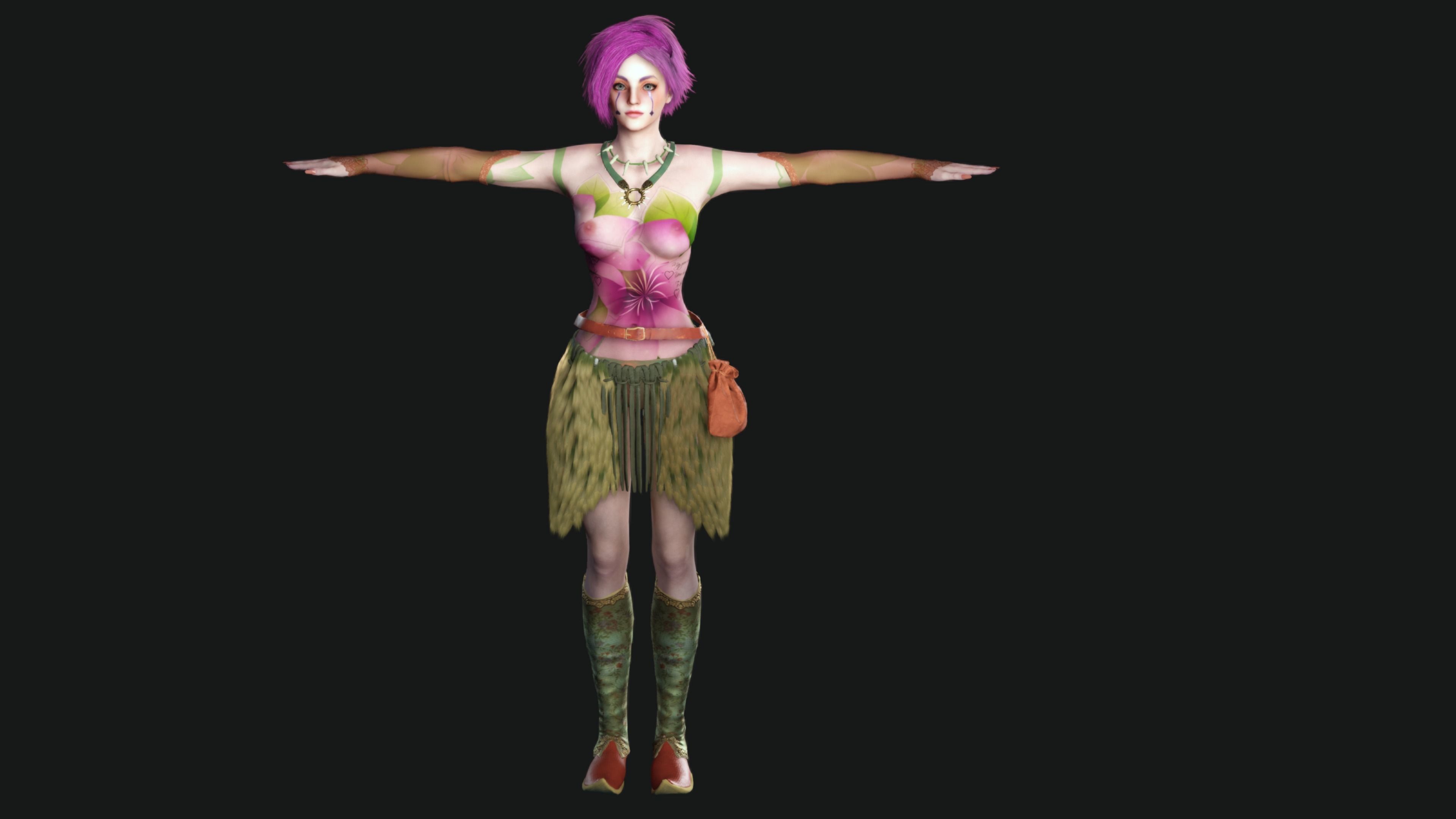 AAA 3D TINKER BELL CHARACTER - REALISTIC STYLE  Low-poly 3D model_9