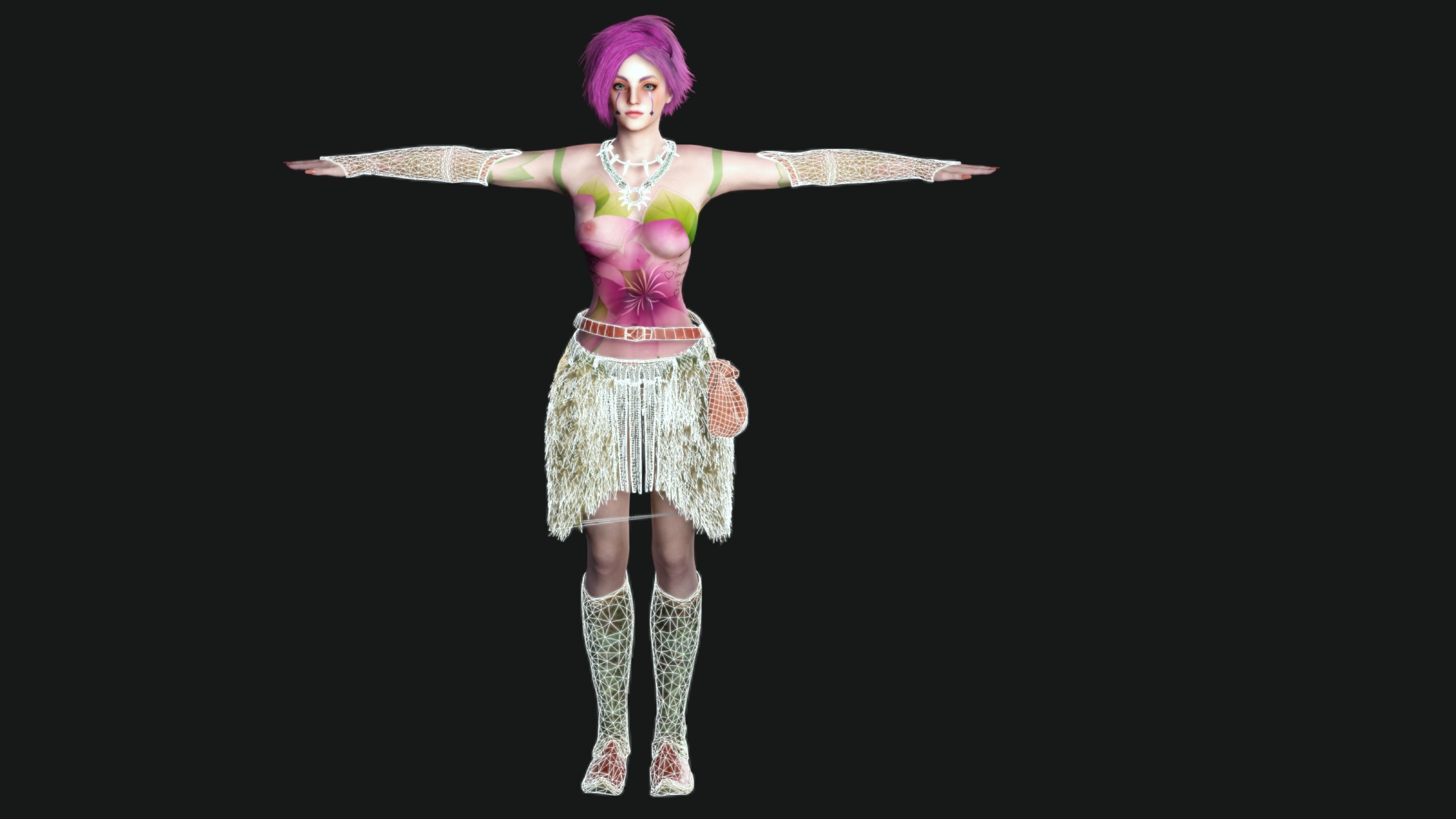 AAA 3D TINKER BELL CHARACTER - REALISTIC STYLE  Low-poly 3D model_10