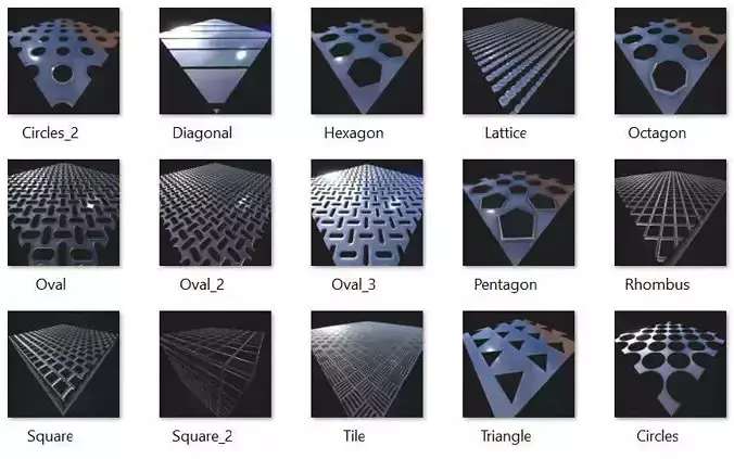 15 pbr lattice metal materials Texture