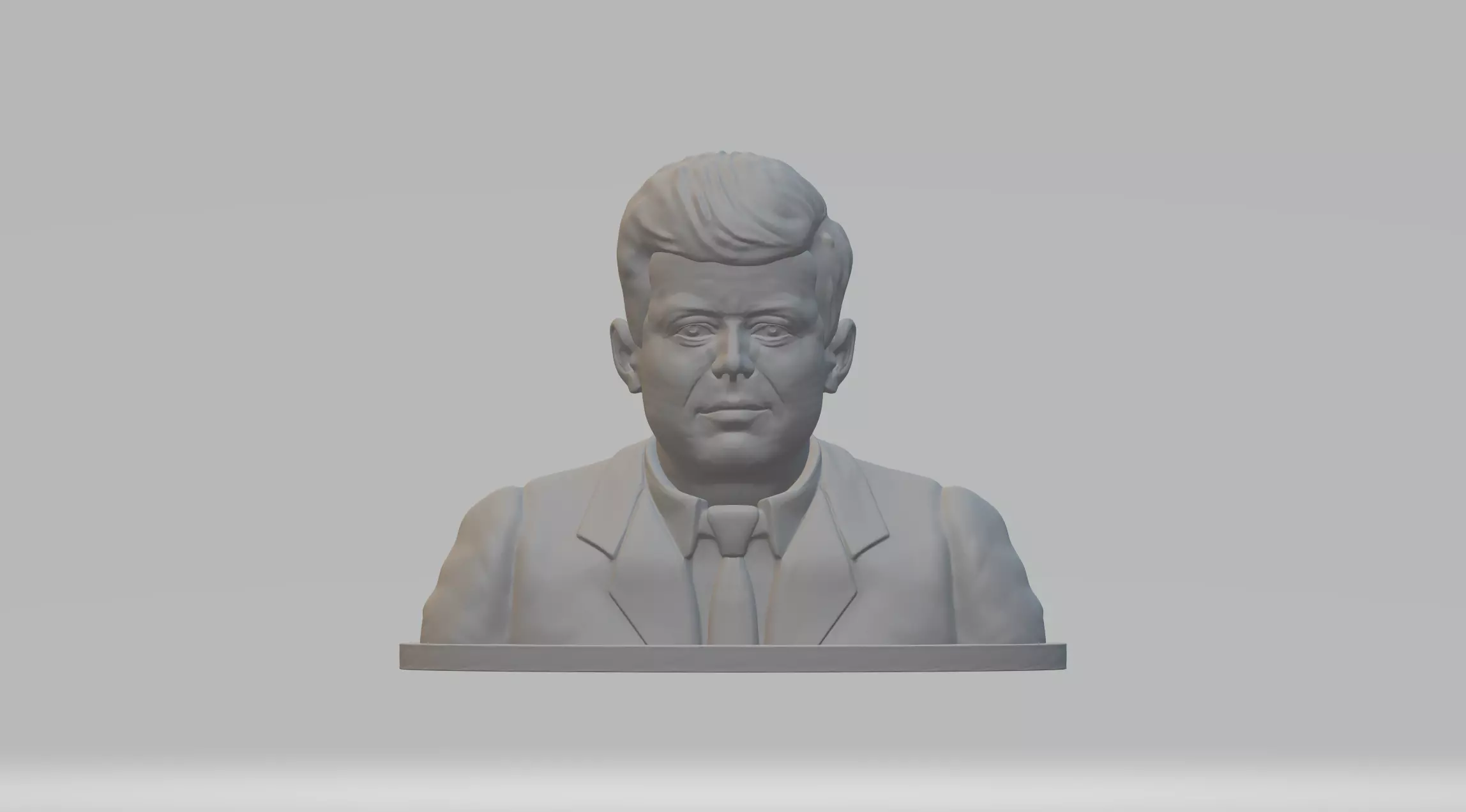 John F Kennedy Bust 3D Model 3D print model