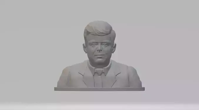 John F Kennedy Bust 3D Model