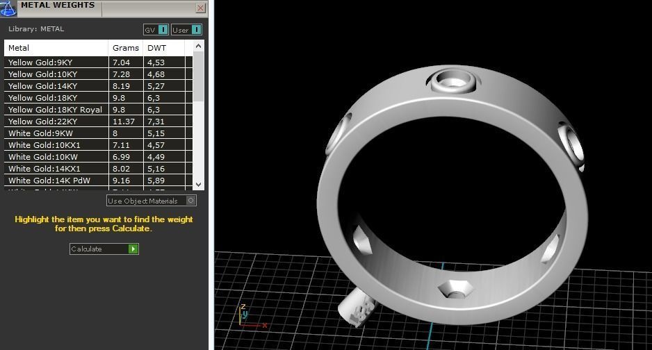 Ring with stones Model 2187 3D print model_9