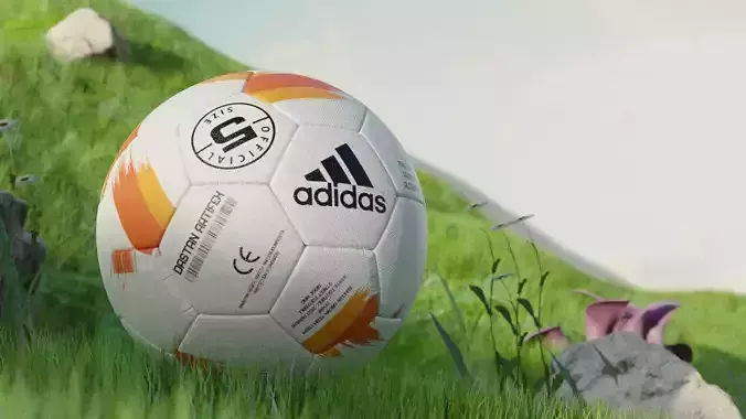 Football And A Grass field