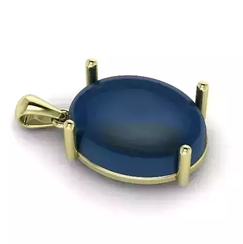 Pendant with Cabochon stone Model 2186 3D print model